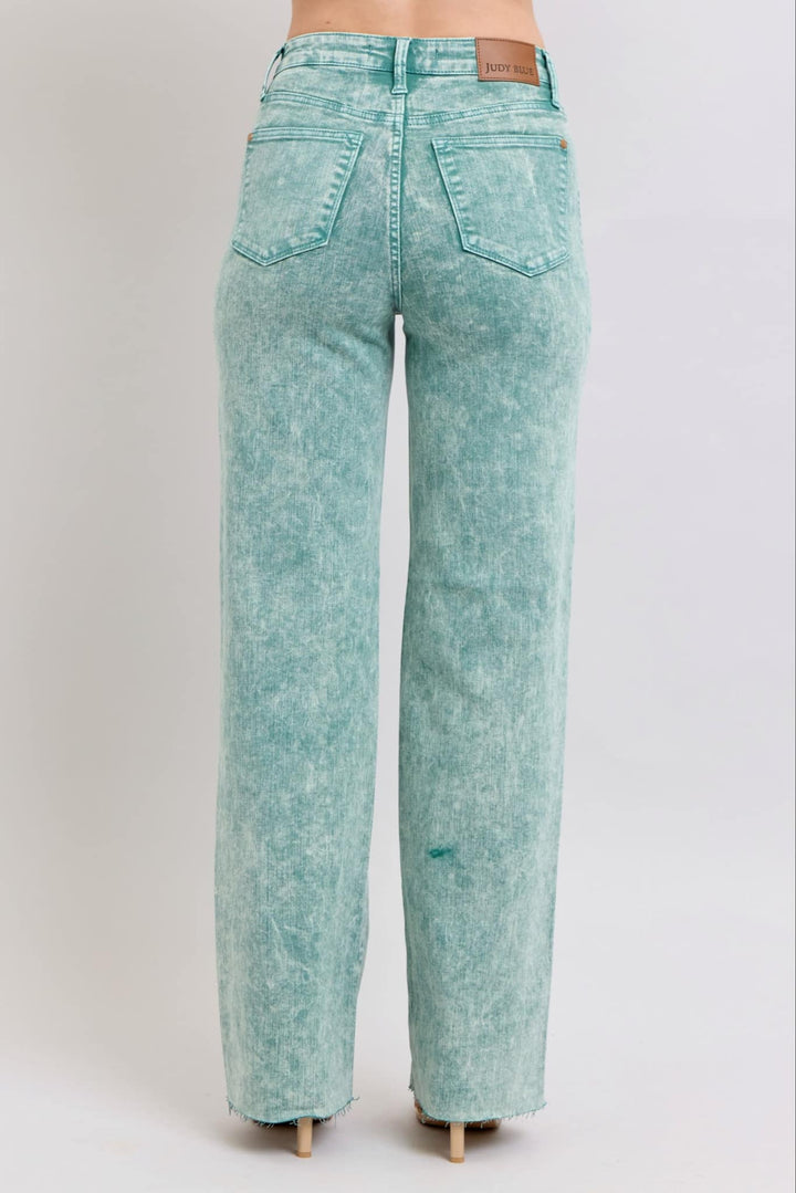 Judy Blue Sea Green Dad Denim Jeans