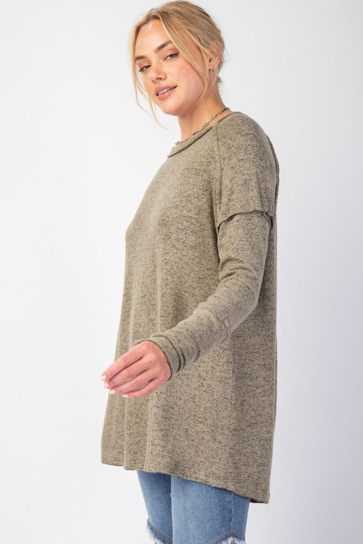 BRUSHED CALLIE KNIT TUNIC