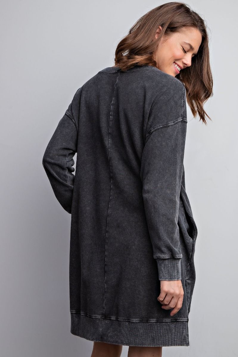Smiley Knit Washed Terry Dress