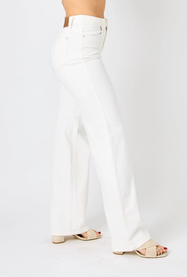 Judy blue White  Braided Denim Jeans