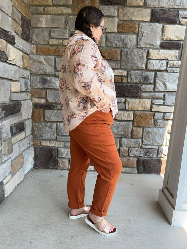 Taupe/Rust Blouse