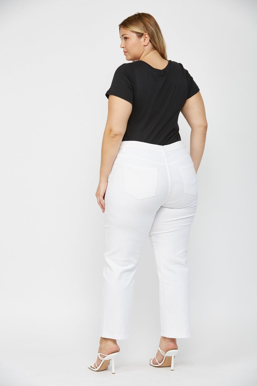 Mica White Ankle Straight Denim Jeans