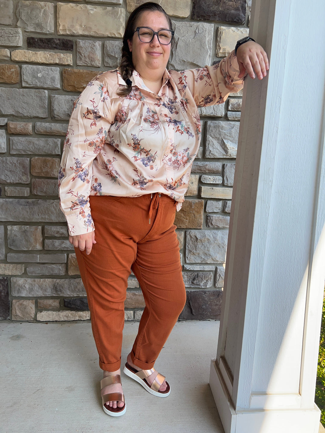 AUBURN ORANGE  DOUBLE CUFF JOGGER Denim Jeans