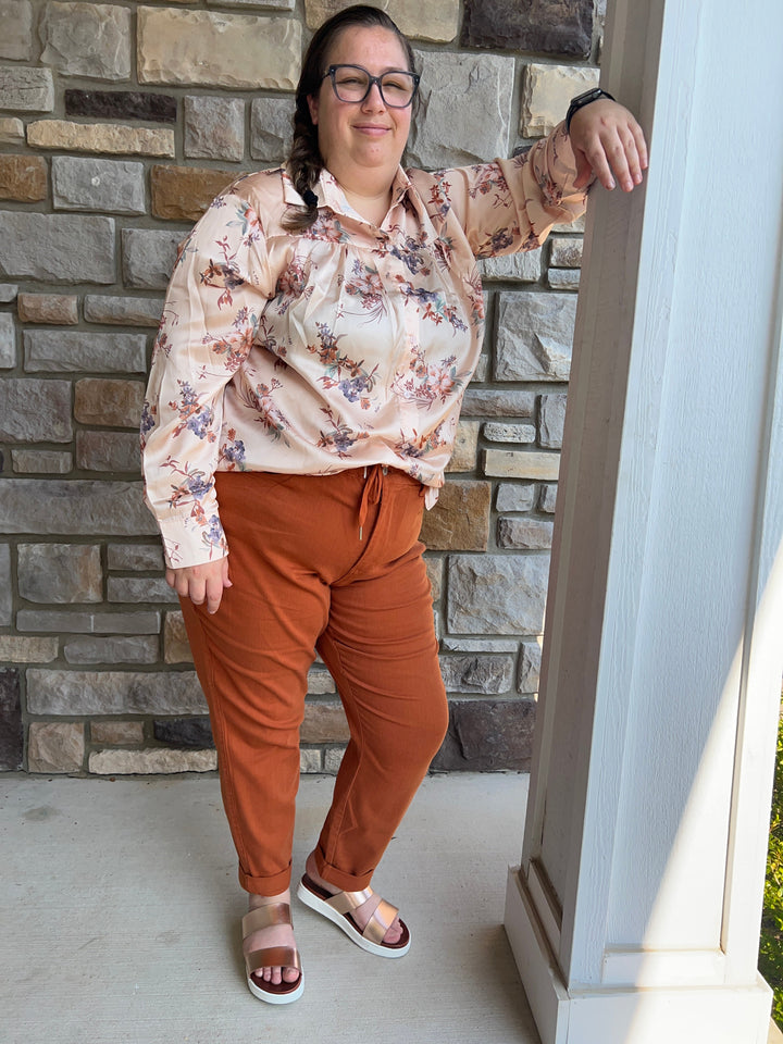 AUBURN ORANGE  DOUBLE CUFF JOGGER Denim Jeans