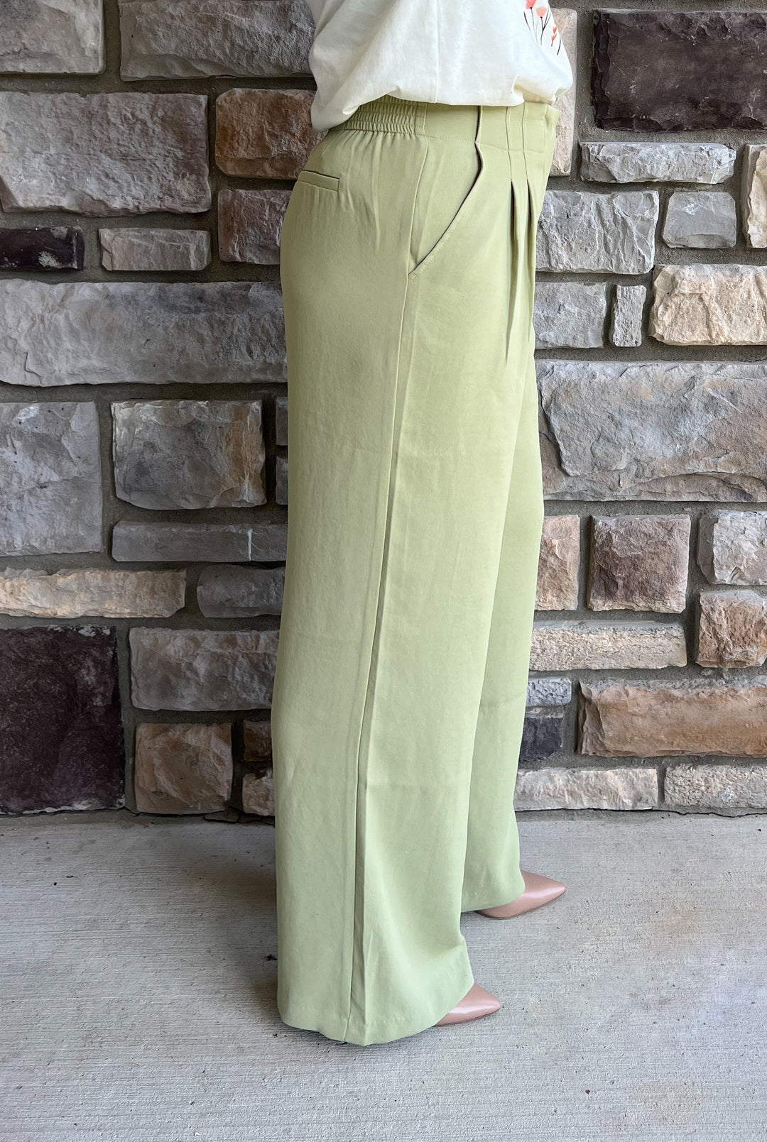 Pistachio Wide Leg Pant