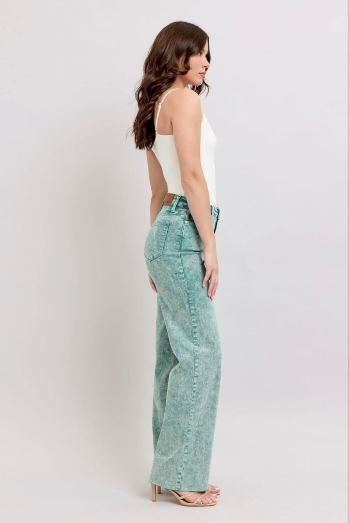 Judy Blue Sea Green Dad Denim Jeans
