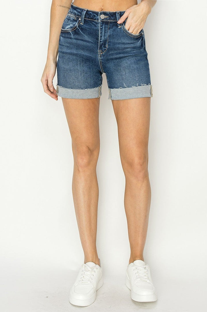 High Rise Cuffed Shorts