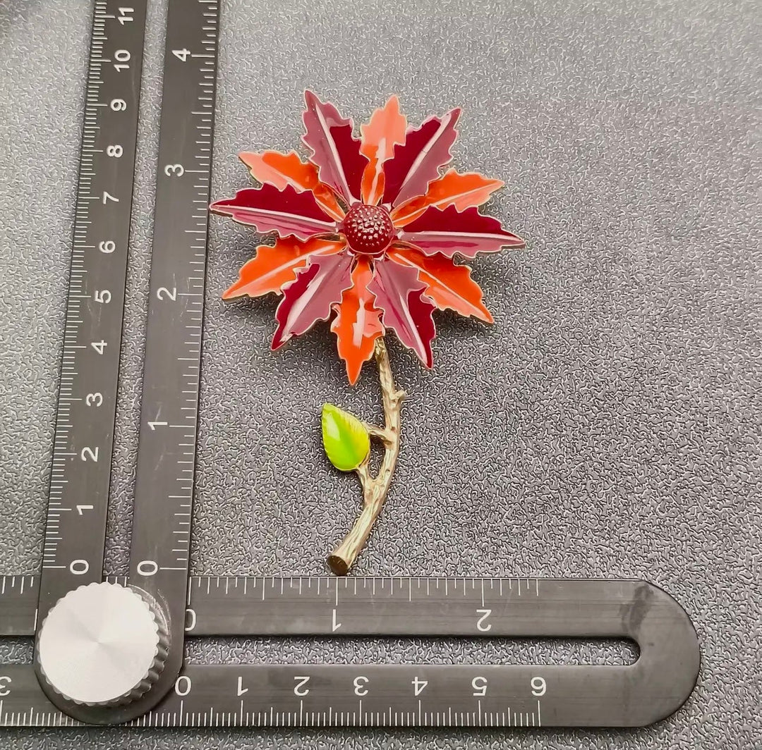 Poinsettia Brooch