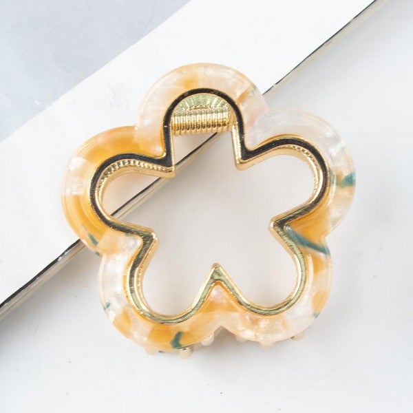 Hollow Metal Flower Hair Claw Clip