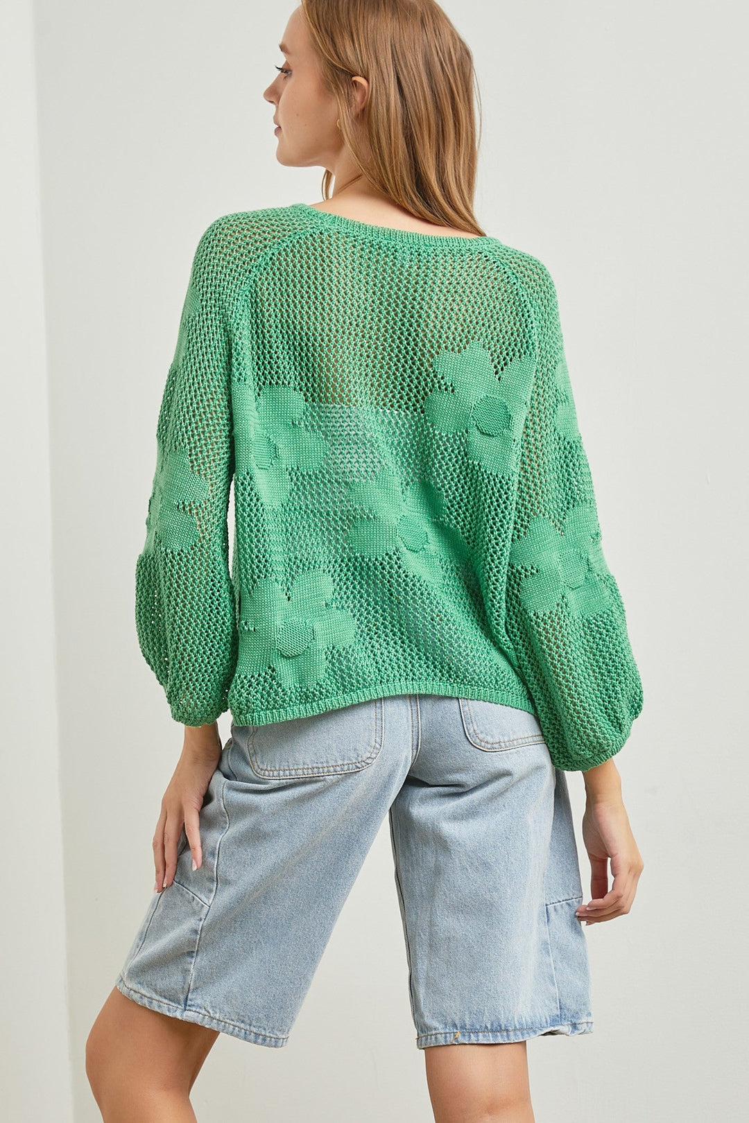 Crocheted Flower Sweater