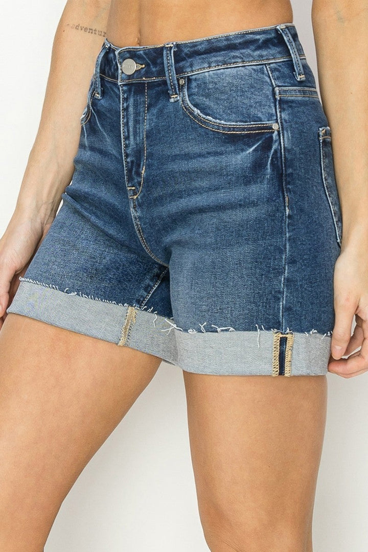 High Rise Cuffed Shorts