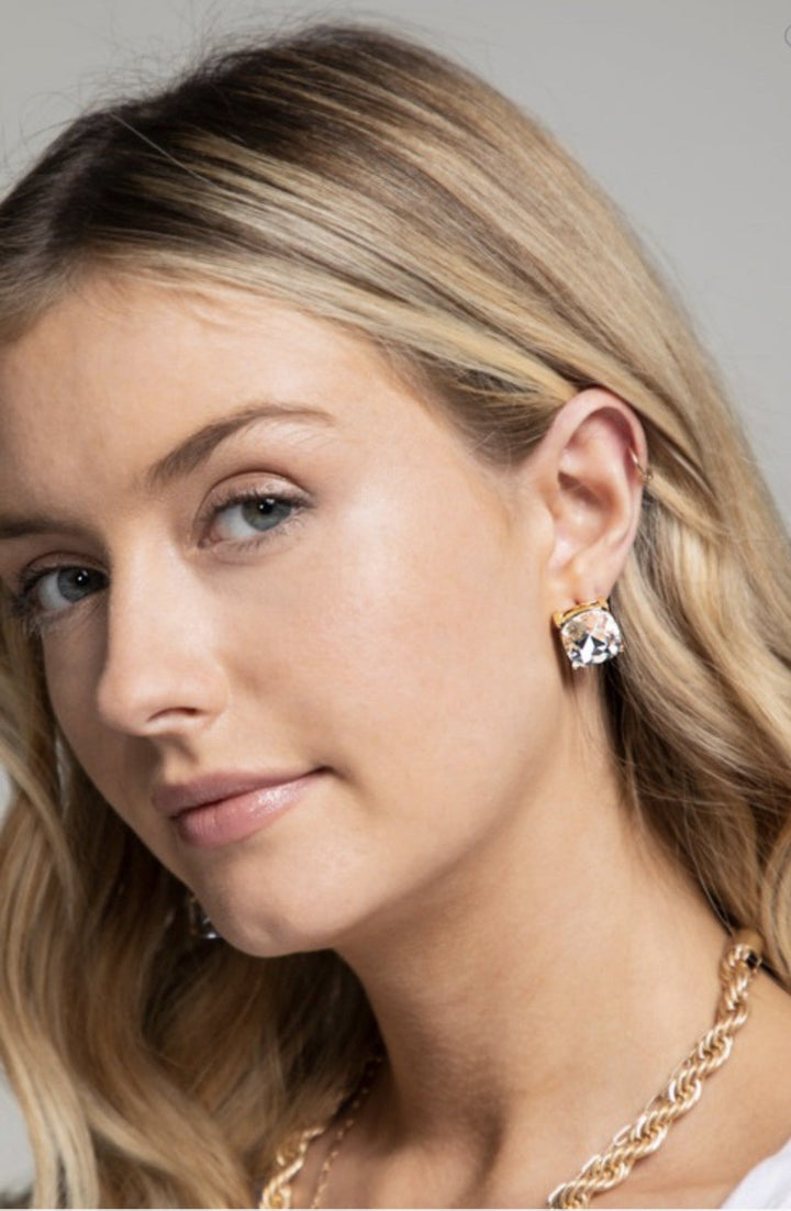 Bougie Crystal Stud Earrings