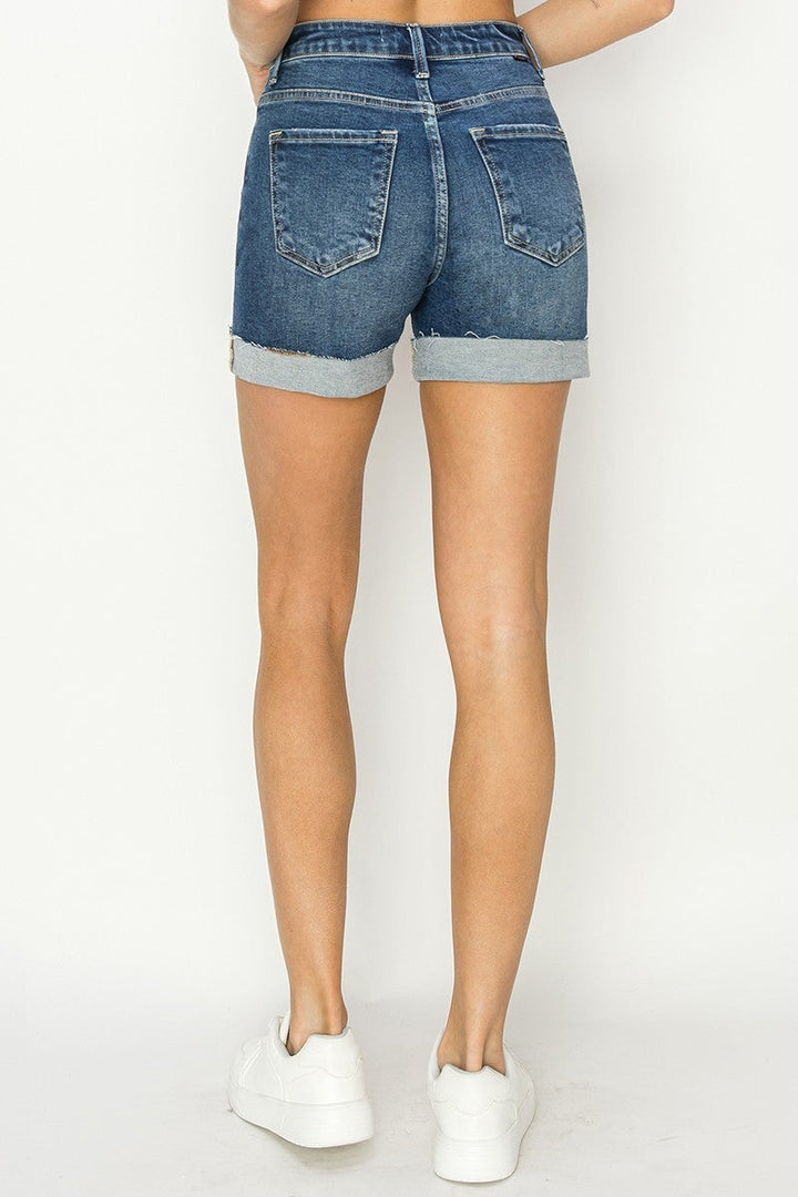 High Rise Cuffed Shorts