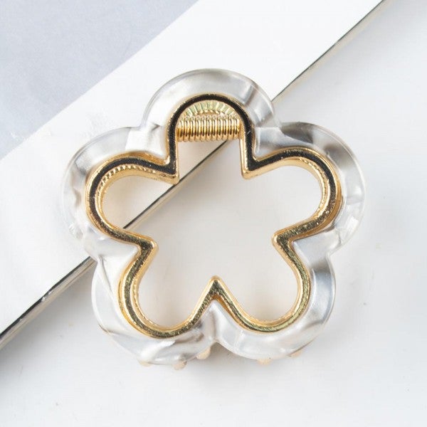 Hollow Metal Flower Hair Claw Clip