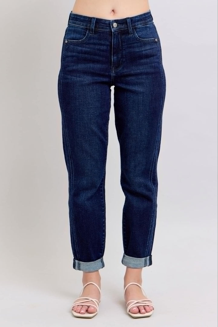 Judy Blue HW Boyfriend Cuffed Denim Jeans