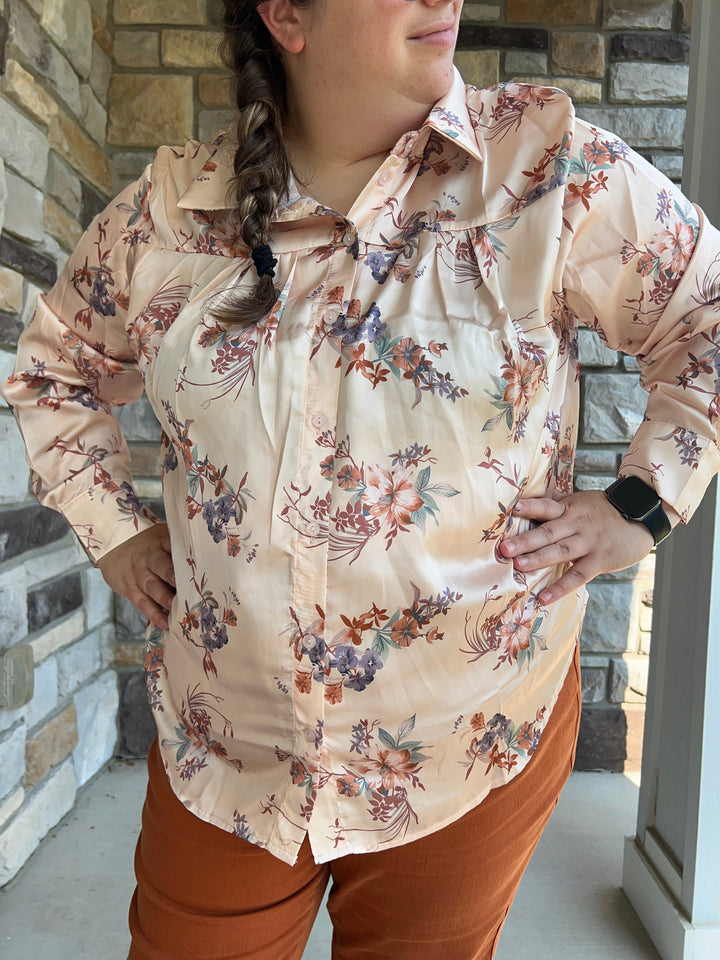 Taupe/Rust Blouse