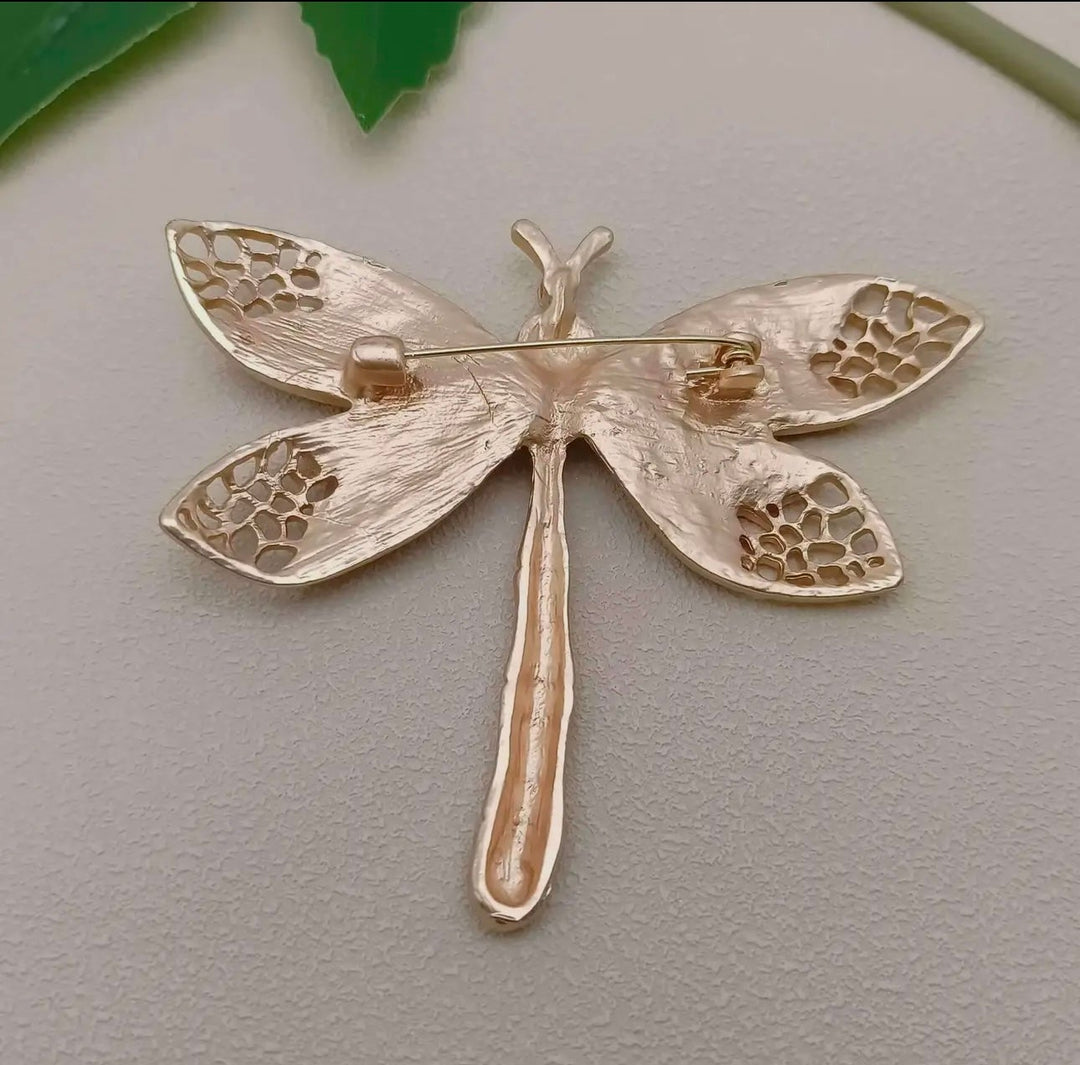 Vintage Golden Dragonfly