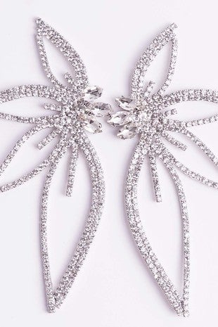 Star Flower Rhinestone Earring