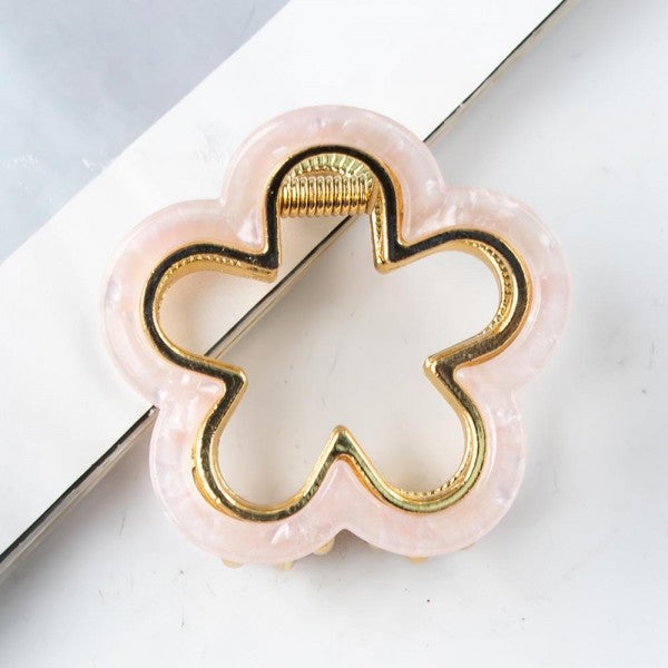 Hollow Metal Flower Hair Claw Clip