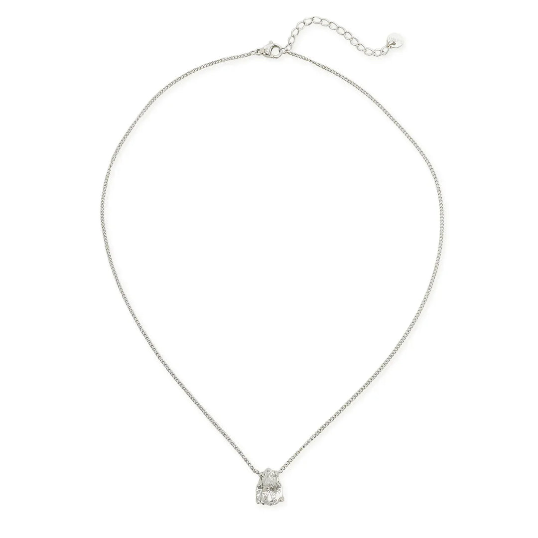 Cubic Zirconia Teardrop Necklace