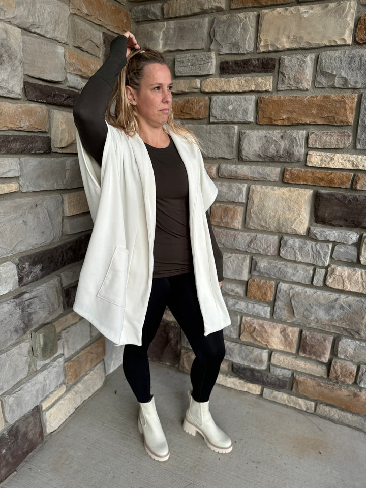 The Laura Hooded Fleece Cape
