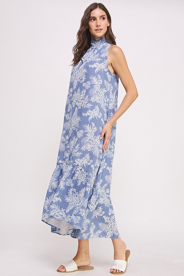 Denim Blue Halter Dress