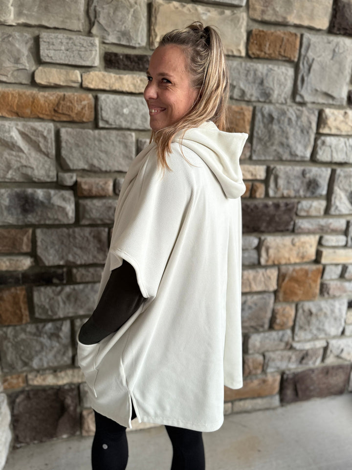 The Laura Hooded Fleece Cape