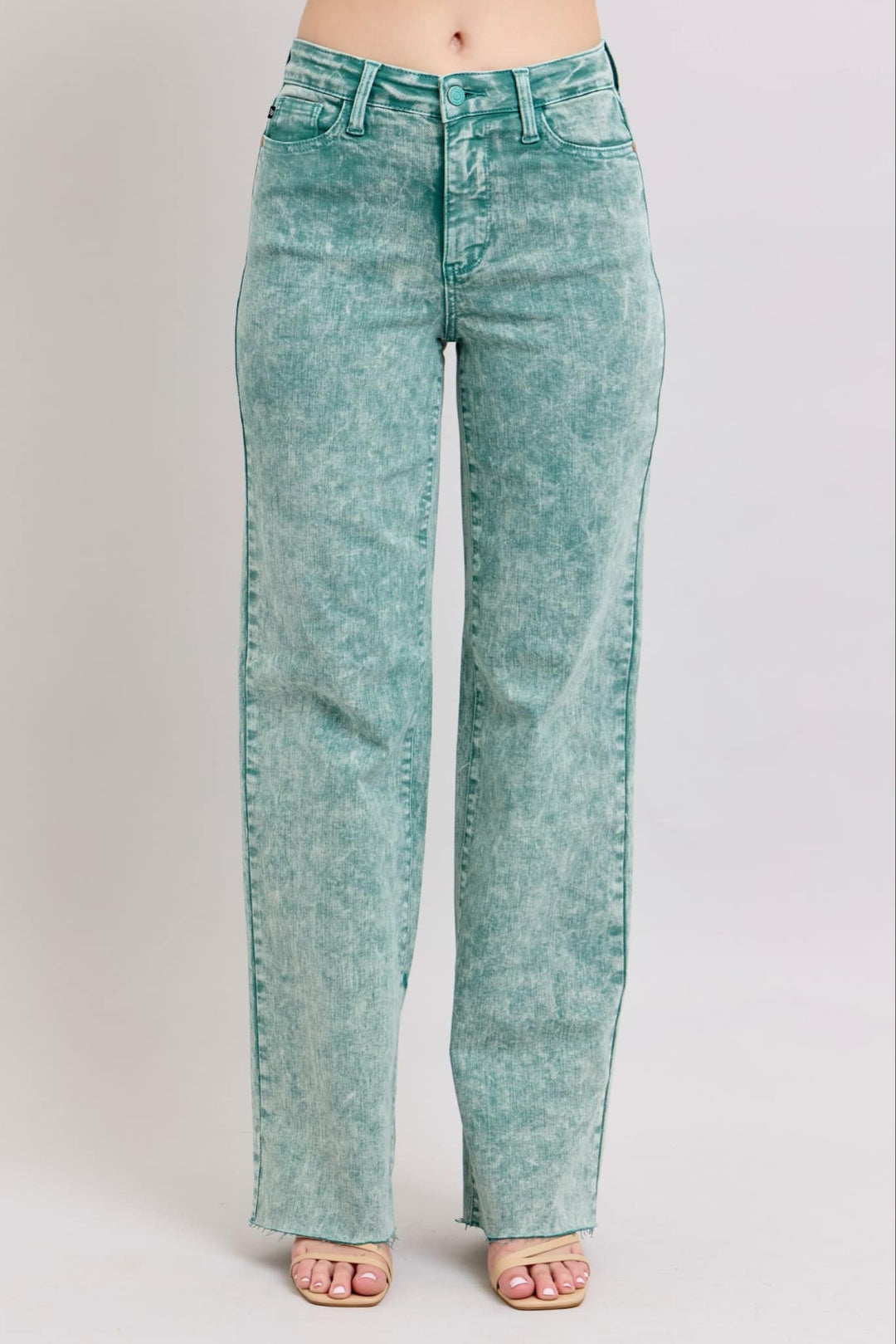 Judy Blue Sea Green Dad Denim Jeans