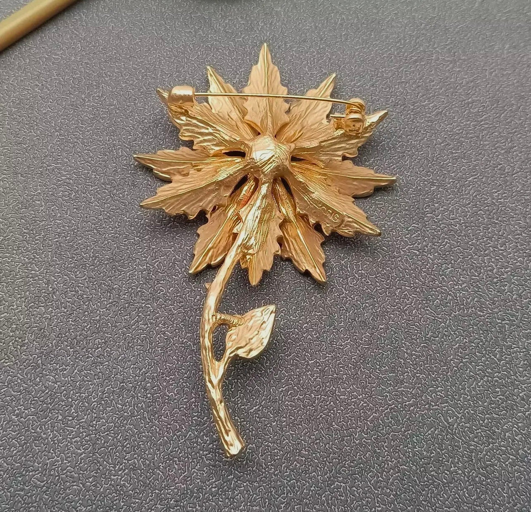 Poinsettia Brooch