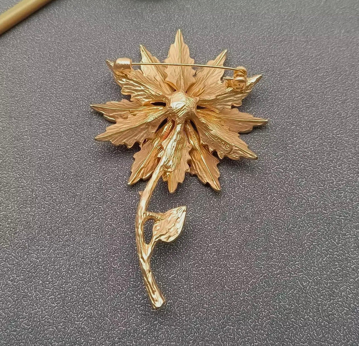 Poinsettia Brooch