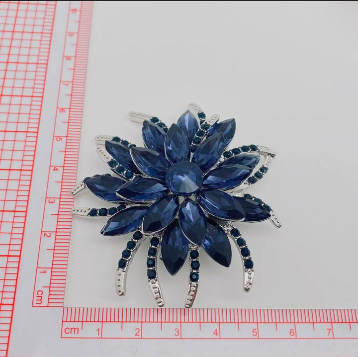 Blue Snowflake Brooch