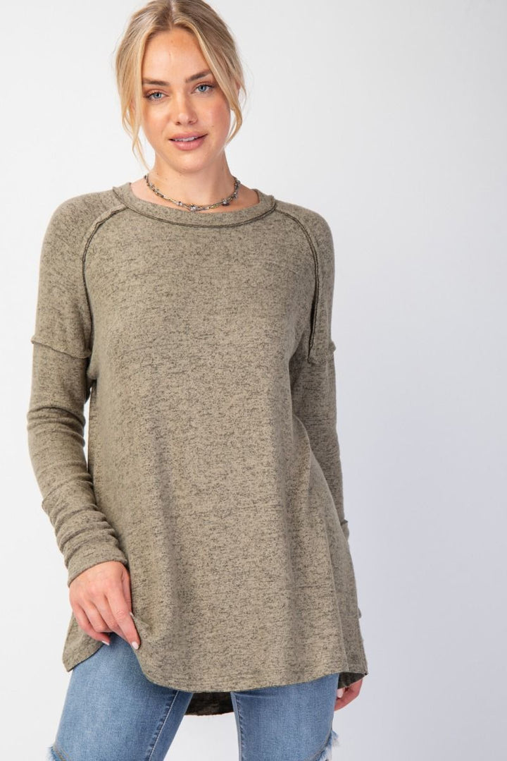 BRUSHED CALLIE KNIT TUNIC